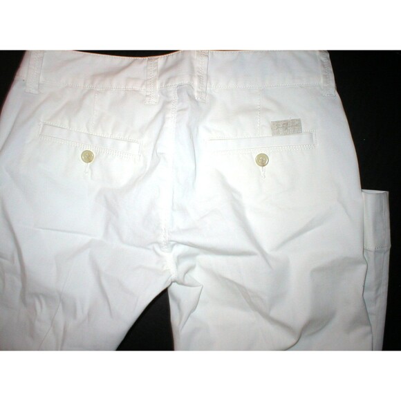 New Womens 25 Off White 7 for all mankind Pants Dojo Crop 27 X 17 Long Shorts - Picture 2 of 3